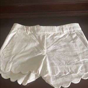 Linen JCrew Scalloped short